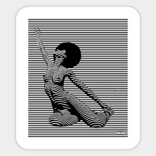 Afro Stripes Fine Art Sticker